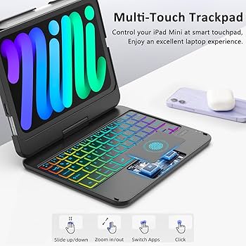 Amazon.com: FUWANG Touchpad Keyboard Case for iPad mini 7